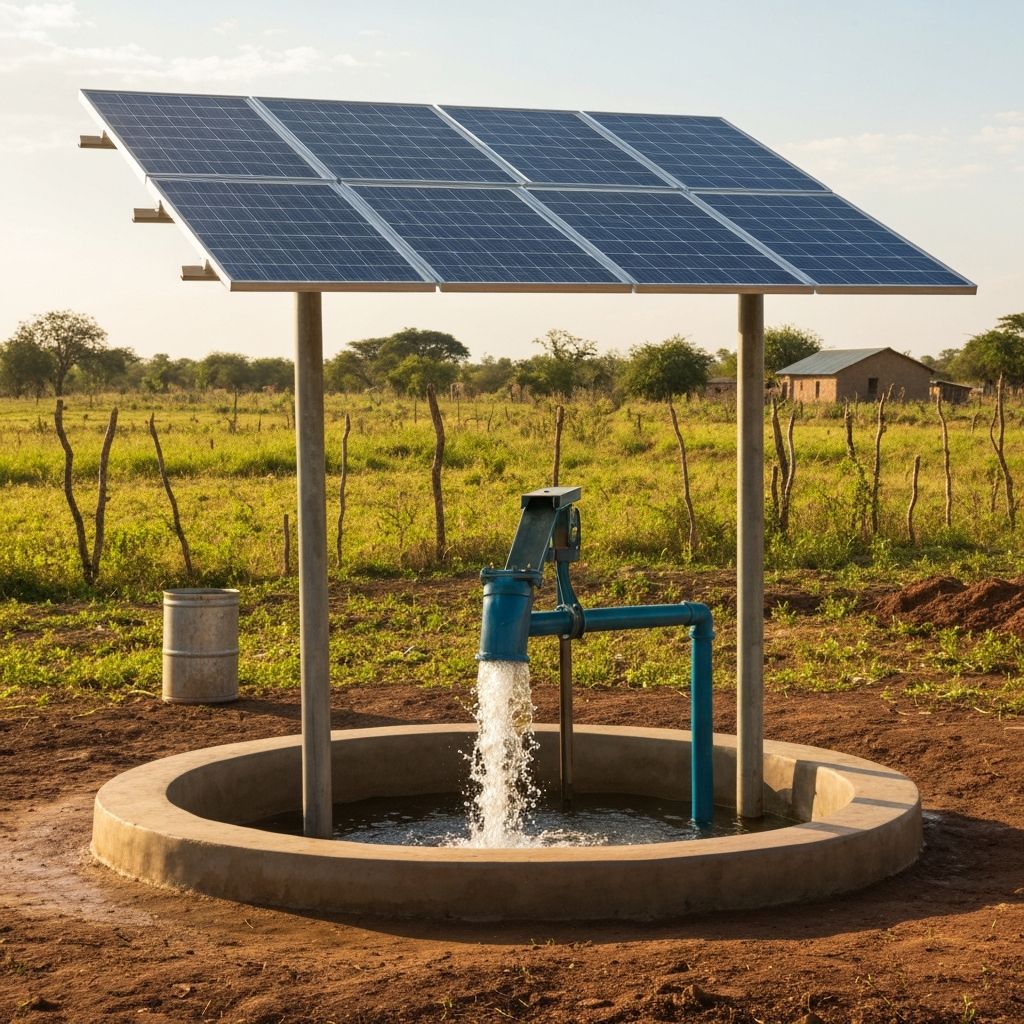 Solar-Powered Borehole Installation